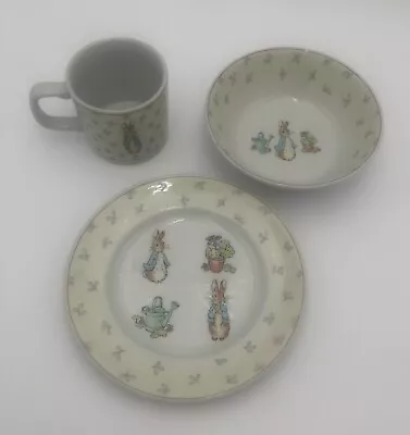 Buy Peter Rabbit Wedgewood Plate Bowl Cup Set Beatrix Potter • 23.34£