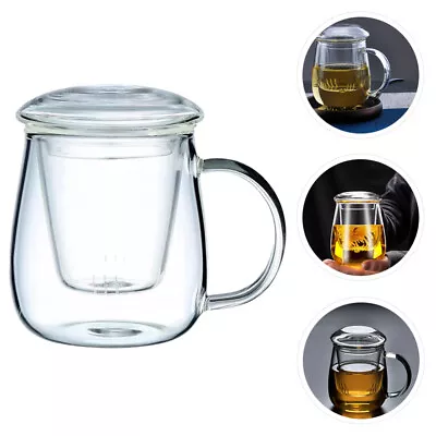 Buy  Glass Tea Maker Office Teapot Kung Fu Cup Chinese Cups Coffee With Lids • 12.99£