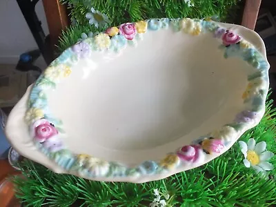 Buy Vintage Old Paragon China Bowl With Raised Roses Design By Appointment • 12.99£