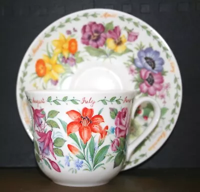 Buy Roy Kirkham Breakfast Cup And Saucer 'Flower Of The Month' Large Cup & Saucer • 15.50£
