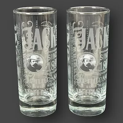Buy Jack Daniels Commemorative Silver Rimmed 6  Tall Whiskey Glass Set Of 2     CL/1 • 18.59£
