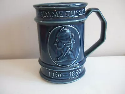 Buy Vintage Holkham Pottery Norfolk Madame Tussaud  Blue Tea Coffee  Mug • 6.99£