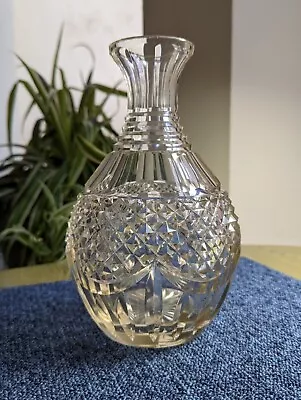 Buy Antique Crystal Large Vase/carafe 8 3/8  Beautiful Hobnail Swags Cut  • 9.75£