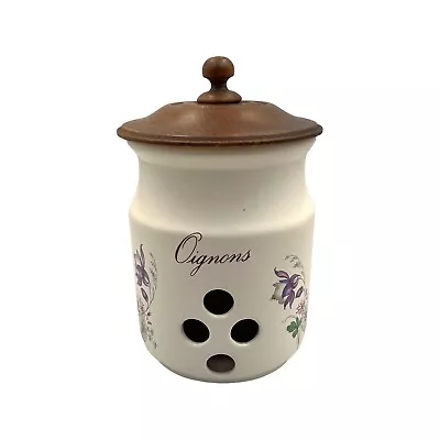 Buy French Traditional Onion Pot, Farmhouse Country Kitchen, Shallot Jar (A38) • 14.99£