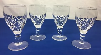 Buy STUART England CARLINGFORD Clear Crystal 4 3/8  SHERRY GLASSES Stemware SET OF 4 • 37.27£