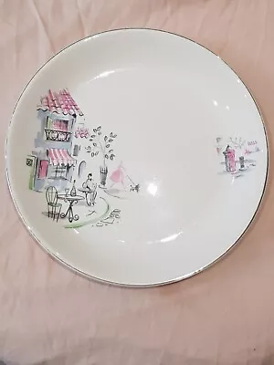 Buy Vintage, 1950s, Alfred Meakin  Montmartre   25cm Dinner Plate • 14£