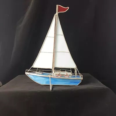 Buy Stained Glass & Metalwork Sailing Boat Ornament FREE P&P  • 12.80£