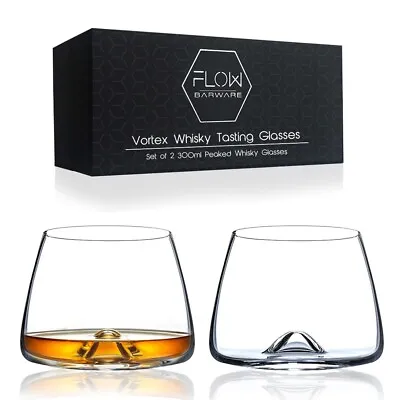 Buy Vortex Crystal Whiskey Tasting Glasses Bar Gift Scotch Bourbon Snifter Tumblers • 19.95£