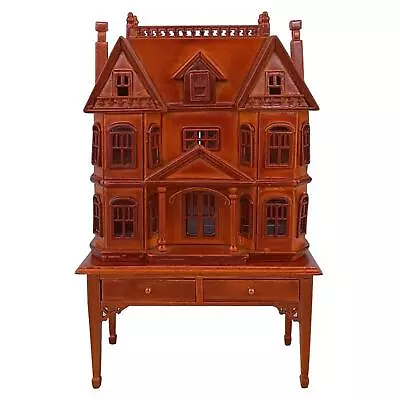 Buy Dollhouse Miniature 1/12 Scale Villa Table Display Cabinet Wooden Girls • 45.06£
