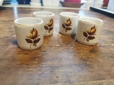 Buy 4 Kernewek Duchy Direct Cornish Pottery  Rose Pattern  Egg Cups • 3£
