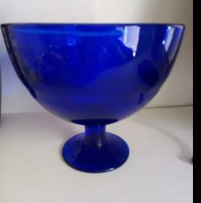 Buy Kosta Boda Cobalt Blue Eric Hoglund Footed Bowl • 28£