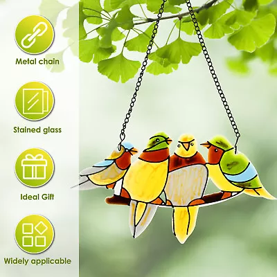 Buy Bird Suncatcher Handmade Stained Glass Bird Suncatcher Window Hanging FljvS • 12.16£