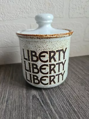 Buy Rare Vintage Liberty Of London Stoneware Pottery Lidded Pot Canister  • 25£