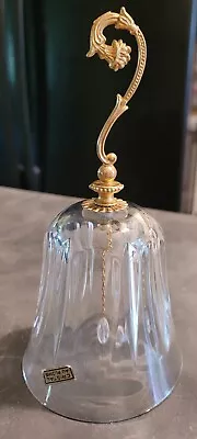 Buy Vintage Cristal Au Plomb Lead Crystal Bell With Gold Tone Handle Italy • 27.03£