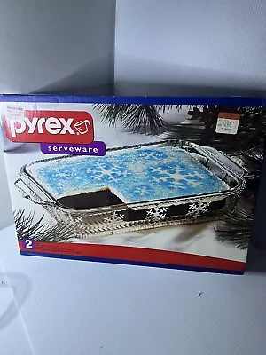 Buy Pyrex Serveware 2 Piece Basket Serving Set 3 Quart Limited Edition Snowflake NEW • 17.71£