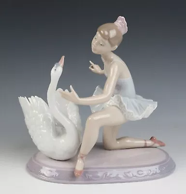 Buy MINT Lladro 6205 Graceful Dance Ballerina And Swan Retired Porcelain Figurine • 135.91£