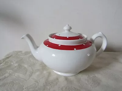 Buy Vintage Retro Lord Nelson Ware Pottery Red White Spots Teapot Prop Display • 8.99£