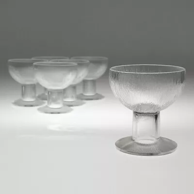 Buy Set Of Six Rene Lalique Champagne Coupes Wingen Pattern • 975£