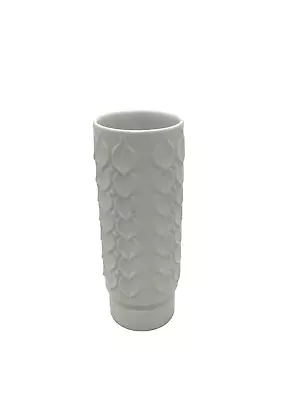 Buy AK Kaiser Bisque White Porcelain Vase With Leaves • 10£