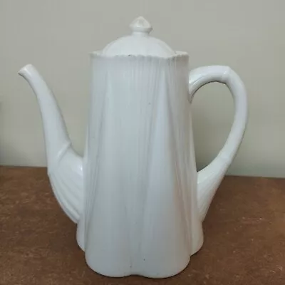 Buy Antique C.1920, Shelley 'Dainty' White Bone China, Lidded Coffee Pot A/F • 11.95£