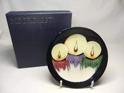 Buy Moorcroft Christmas Candles Pin Trinket Dish By Nicola Slaney 2005 - Boxed • 74.99£