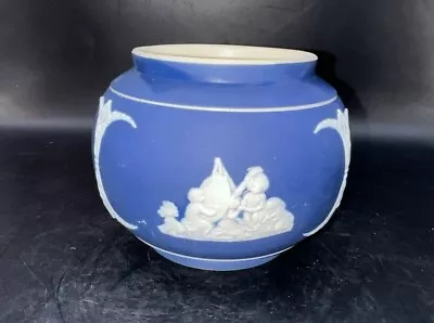 Buy Adams Tunstall Wedgwood Blue Jasperware Style Small Bowl, Vintage Tobacco Pot • 37.28£