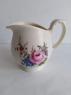 Buy  Axe Vale Pottery DEVON England FLORAL Milk Cream JUG 1/2 PT Vintage • 14.50£