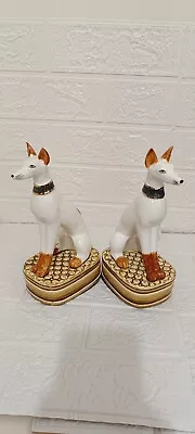 Buy Ceramic Whippet Greyhound Dog Figurine And Underneath A Hidden Compartment • 9£