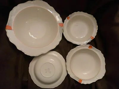 Buy 6 Piece Bowl Set Dessert James Kent Art Deco Large Bowl + 5 Smaller China • 20£