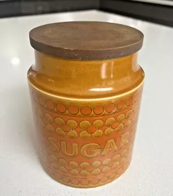 Buy Vintage 1970s Hornsea Pottery Saffron Lidded  Sugar Storage Jar 16cm • 6.95£