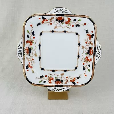 Buy Antique Tuscan China Cake Plate Fine Bone Square Hand Painted Sandwich Green • 12.51£
