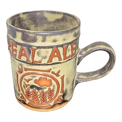 Buy TREMAR STUDIO Pottery Stoneware Real Ale Mug Tankard, Brown Wheat Pattern • 8.99£