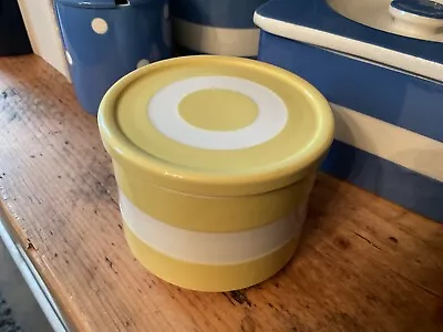 Buy TG Green Cornishware Sunlit Yellow Small Fridge Pot Vgc Green Shield • 25£