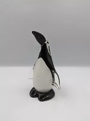 Buy Murano Handmade Art Glass Black & White Penguin Figurine Sculpture Paperweight • 29.99£