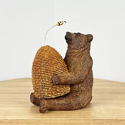 Buy Grizzly Bear Ornament Bee Beehive Figurine Statue Gift Home Shelf Decoration • 22£