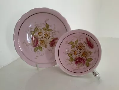 Buy Vintage Paragon Large Cabbage Pink Rose Cup & Saucer Double Warrant • 16£