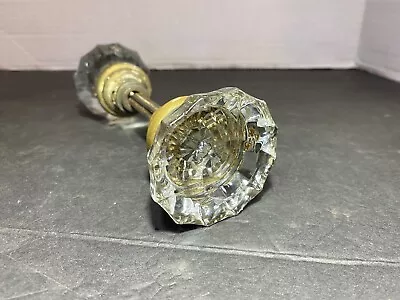 Buy Antique Crystal Glass 12 Point Door Knob Set With Spindle • 23.25£