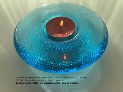 Buy Vintage Finnish Glass Candle Holder By Iittala • 13.05£