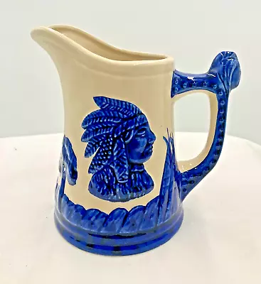 Buy OLD SLEEPY EYE COBALT BLUE 6.5  PITCHER Pottery Native American Indian • 36.35£