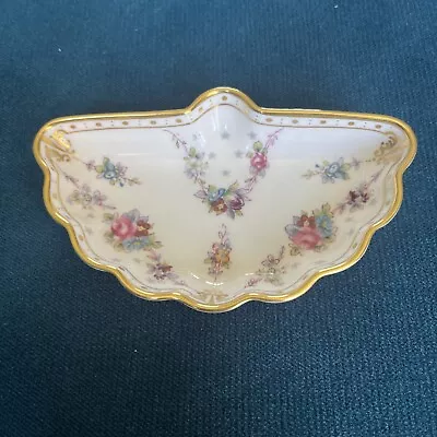 Buy Royal Crown Derby Royal Antoinette Fan Shaped Trinket Dish 12.5 Cm Wide • 25£