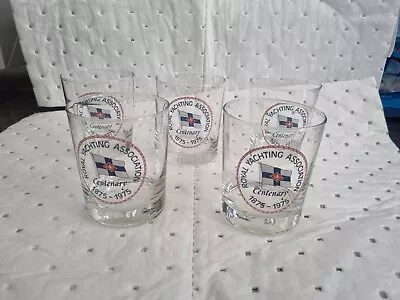 Buy Small Tumbler Shot Glasses Royal Yachting Association Centenary 1875-1975 X5 • 10£