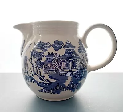 Buy Churchill Willow Pattern Jug; Blue & White Ceramic - Dishwasher & Microwave Safe • 17.50£