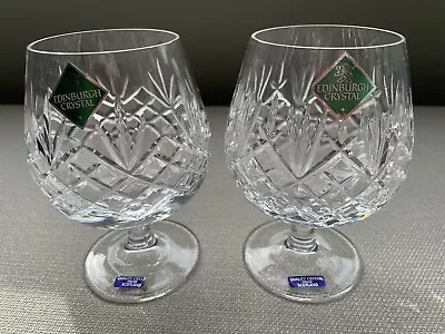 Buy A Pair Of Edinburgh Crystal Brandy Glasses New 12cm Height. • 9.99£