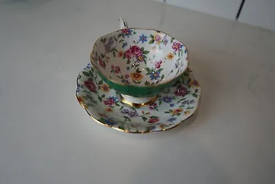 Buy Royal Standard Fine Bone China Teacup And Saucer Multicolor Flowers • 27.96£