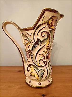 Buy Vintage Lustre Ware By Wade Hand Painted Gothic Pattern Water Jug Vase 155 • 19.99£