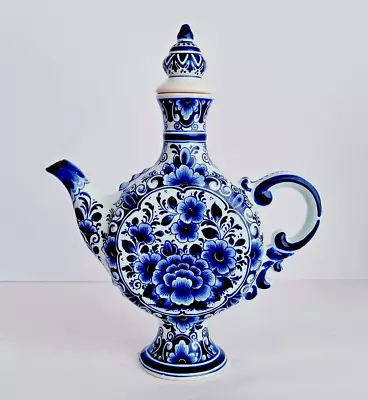 Buy Delft Vase Pitcher Carafe Decanter With Stopper Hand-painted Excellent • 93.19£