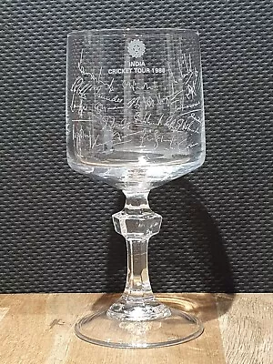 Buy India Cricket Tour 1986 Commemorative Glass With Printed Signatures • 25£