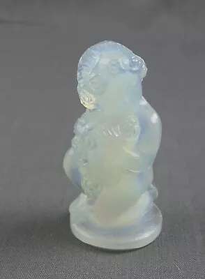 Buy Sabino Art Glass Small Opalescent Cherub Holding Flowers Figure / Figurine • 23.30£