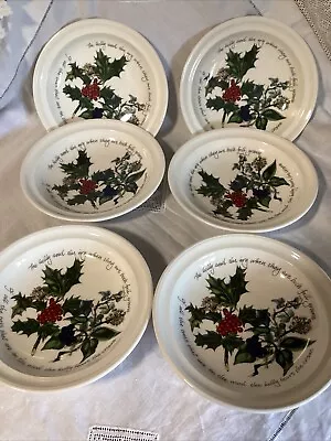 Buy (6) Portmeirion HOLLY And THE IVY 8.5” SOUP/PASTA BOWLS EXCELLENT • 45£
