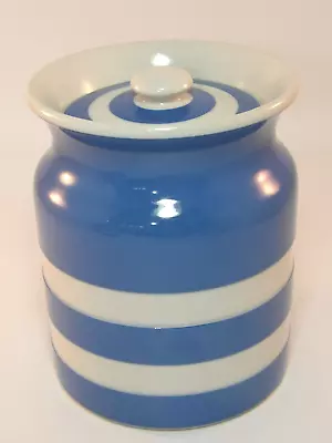 Buy T G Green Blue & White Cornishware 6  Storage Jar Green C1950s Green Shield VGC • 32.99£